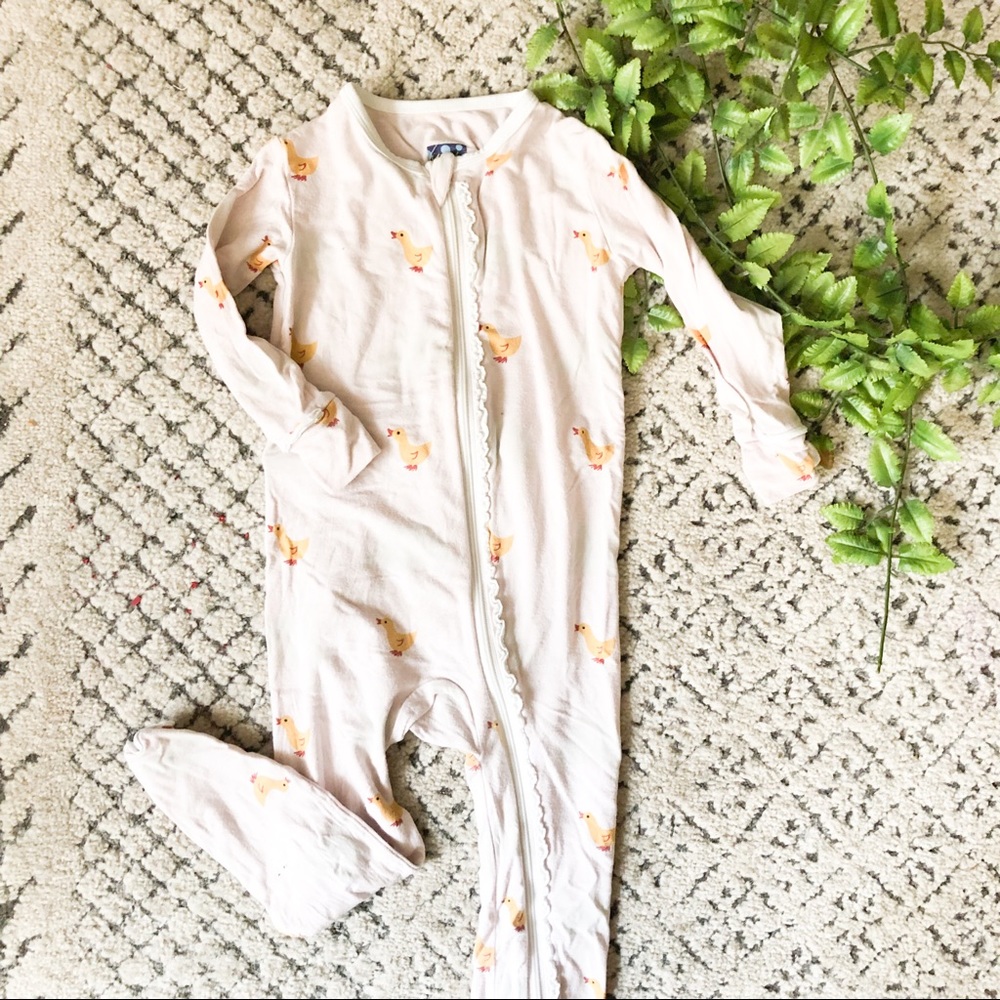 Pink Duckies Kickee Pants Coverall